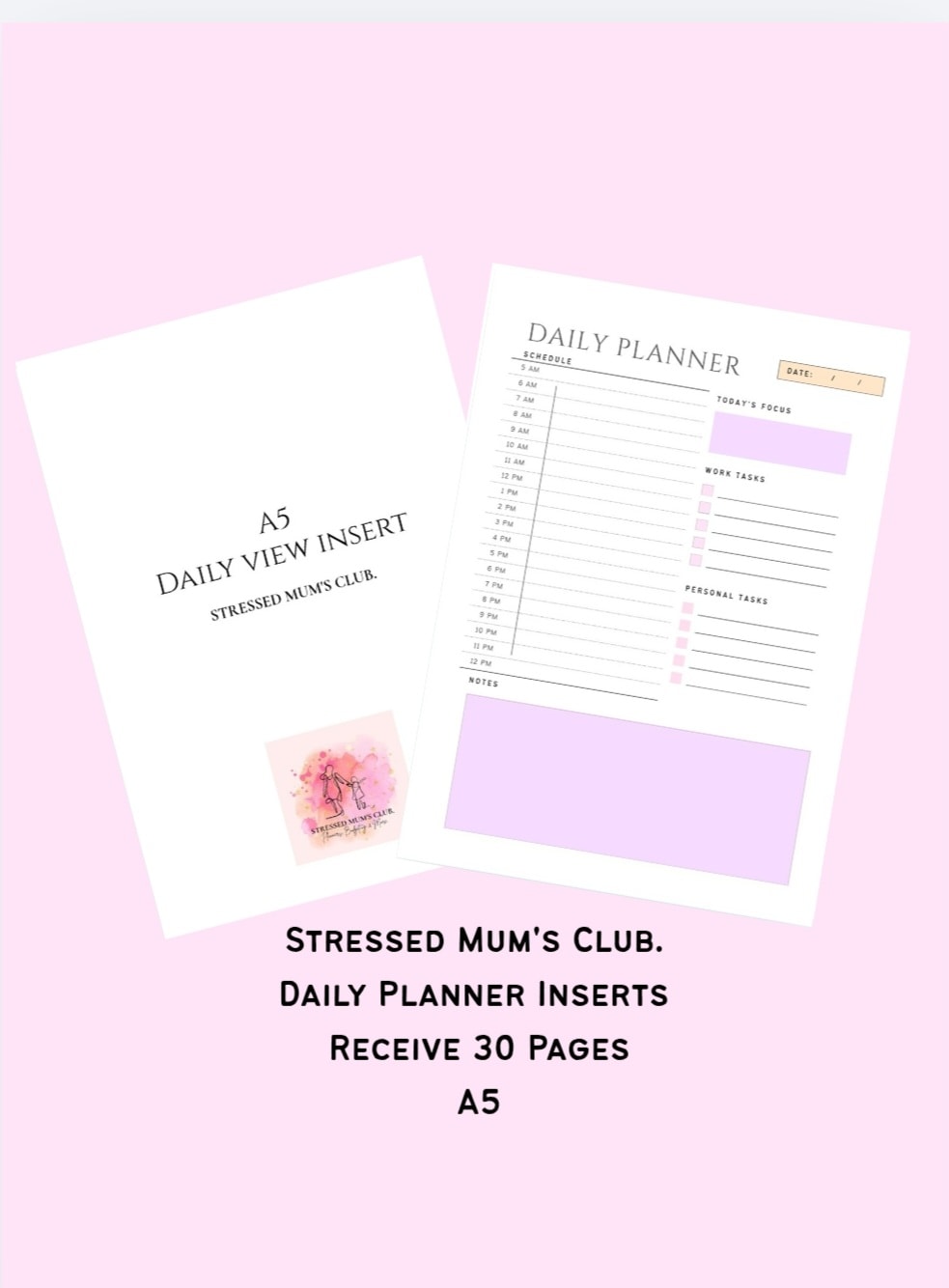A mum planning at her organised desk
